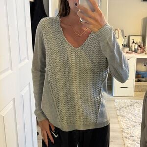 The perfect gray knit M. Rena sweater for fall/winter
